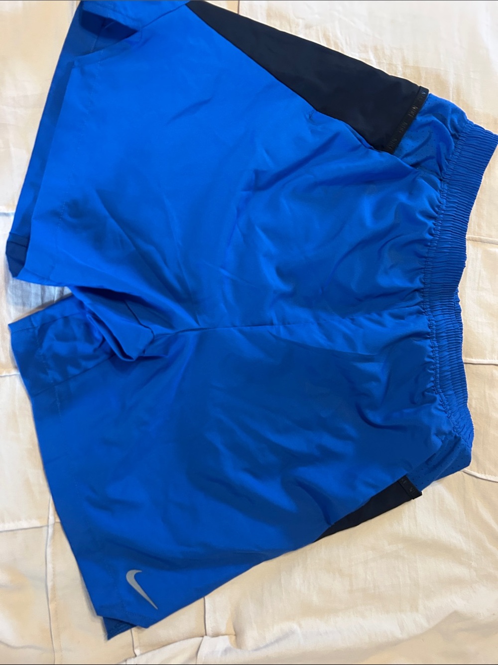 Nike Boys Royal Blue dri-fit Athletic Shorts with Black Panels